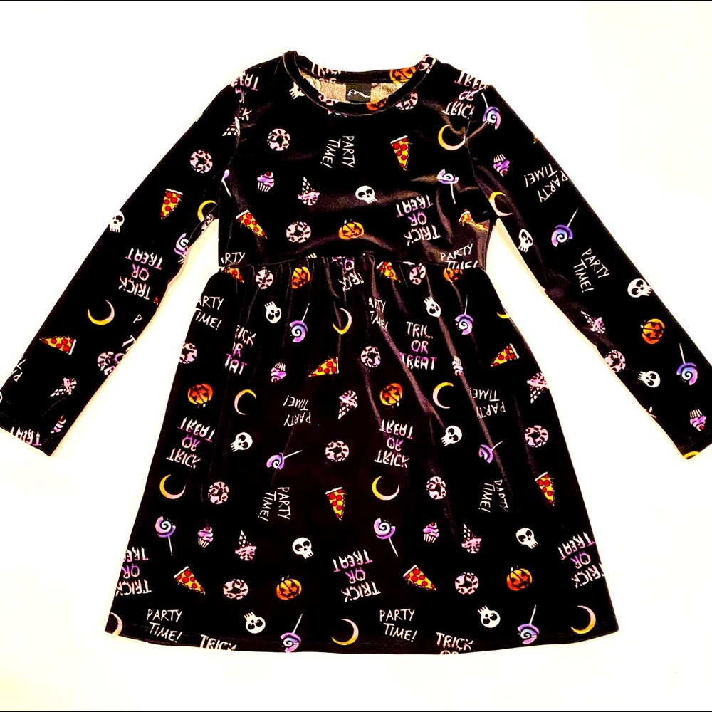 Art Class Velvet Halloween Dress 6-6X